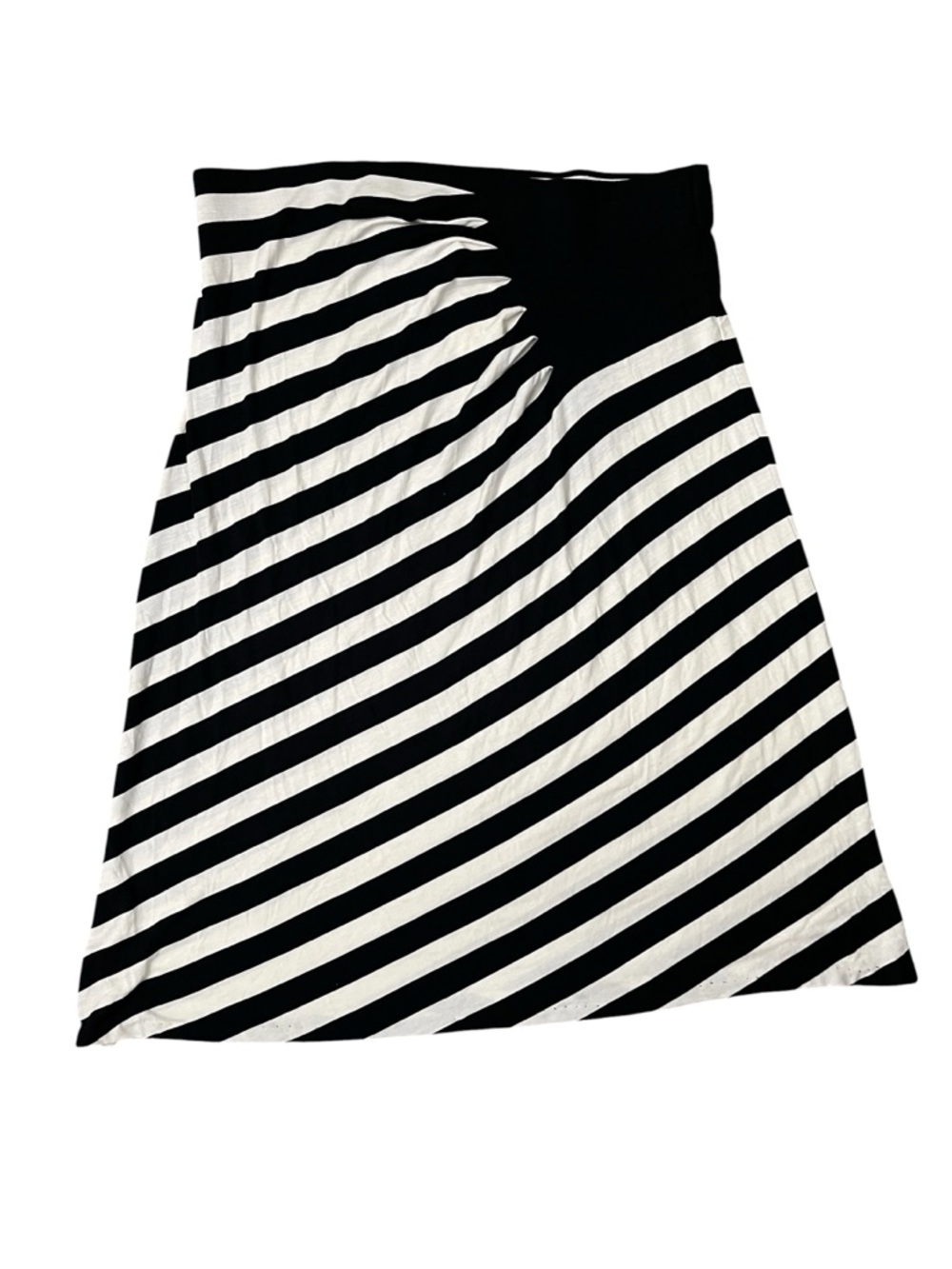 ECI Black &‎ White Diagonal Stripe A-Line Skirt